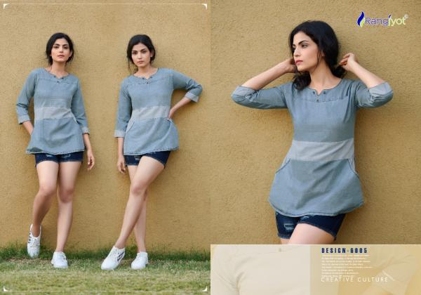 Rangjyot Style Designer Denim Westrn Top 